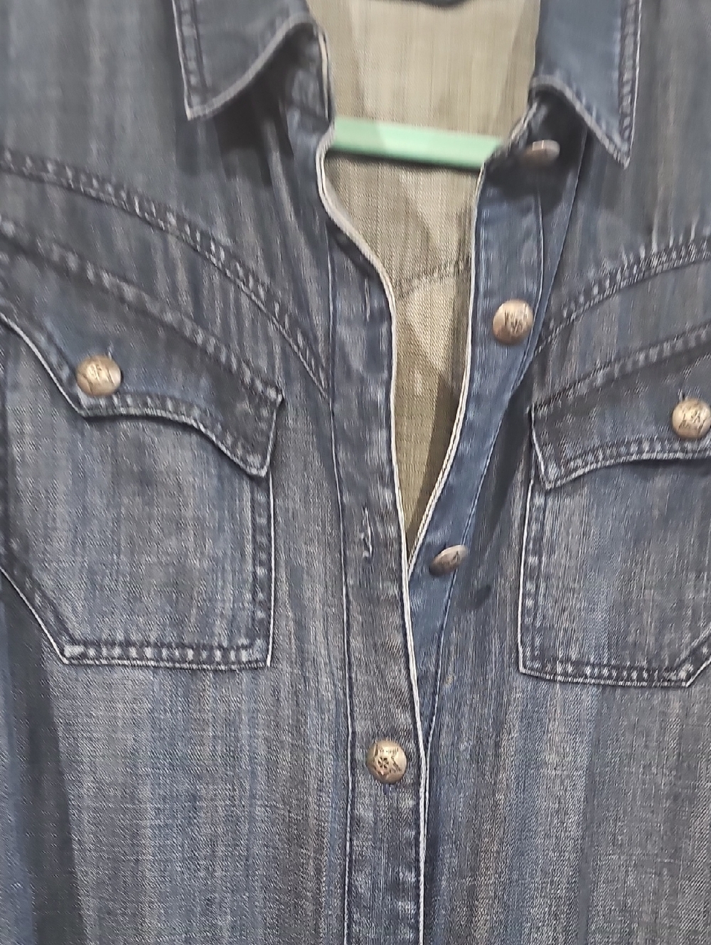 Double D Ranch Indigo Denim Shirt Dress Or Duster - Picture 3 of 5